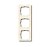 Рамка на 3-поста Слоновая кость пластик глянец. ABB Spring BJE1723-212/1725-0-1471
