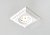 D1168W бел..Ambrella.Встраиваемый светильник MR16. , с фактурным рисунком. Белый, квадратный. 1*Gu5.