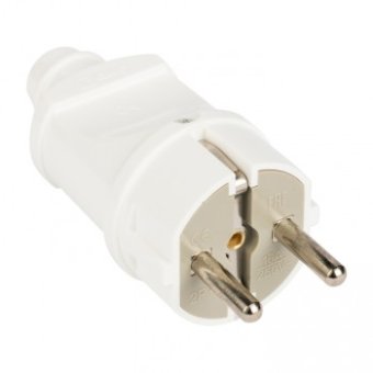 Вилка прямая с заземлением. EKF AVP16-10