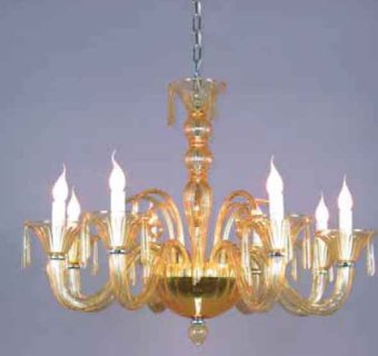 WL7154-8YE. Wunderlicht. Люстра  8*E14  60W 220V. Хром, желтый