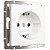 W1171161.Werkel.a059266.Белый матовый..Розетка с заземлением и шторками, 16A, винтовая клемма, встра