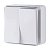 Выключатель накладной 2-клавишный белый IP20 Werkel Gallant W5020001