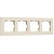 Рамка на 4-поста Айвори матовый поликарбонат матовый. Werkel Slab  W0042962