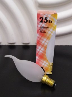 Лампа накаливания "Свеча на ветру" . E14, 25W, 220V, Comtech GB FR 25 E14 Flame
