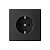 GAL001043.Systeme Electric.ArtGallery (Карбон).Розетка 2К+З с заземлением, 16А, винт, встраиваемый м