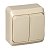BA10-002K. Schneider Electric. Etude  (Кремовый). Выключатель накладной 2-клавишный, винтовые зажимы