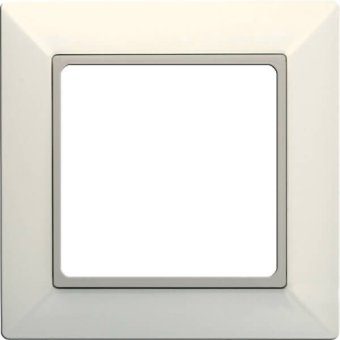 Рамка 1-кратная для вертикальной и горизонтальной установки, слоновая кость