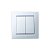 Simon Simon15 Белый Выключатель 2-клавишный, проходной 250V Белый 1590397-030