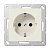 EP1420. Jung. ECO Profi (Слоновая кость). Розетка 2К+З SCHUKO, с заземлением, 16A, автоматический за