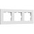 Рамка на 3-поста Белый софт поликарбонат матовый. Werkel Slab W0032961