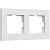 Рамка на 2-поста Белый софт поликарбонат матовый. Werkel Slab W0022961