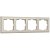 Рамка на 4-поста слоновая кость поликарбонат Werkel Stark W0041803