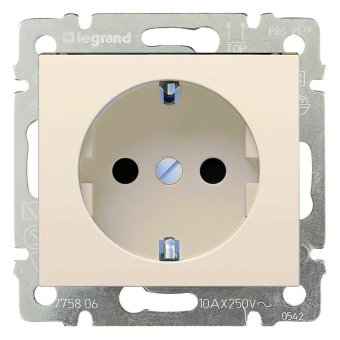 774316. Legrand. Valena (Слоновая кость). Розетка 2К без заземления, 10A, встраиваемый монтаж, IP20