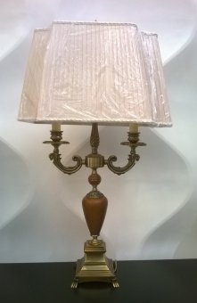 13278/2+42-08.56 Good Light Настольная лампа, 2*E14, 40W 220V. Бронза, бежевый