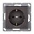 Розетка SCHUKO 16A, 250V~ автоматический зажим, с заземлением, антрацит