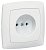 774016  . Legrand. Suno (белый). Розетка 2К без зазамления, 10W, встраиваемый монтаж, IP20