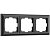 Рамка на 3-поста черный матовый поликарбонат Werkel Fiore W0032208