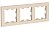 ATN000203. Systeme Electric. AtlasDesign (Бежевый).Рамка на 3-поста термопласт