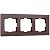 Рамка на 3 поста Мокко стекло Werkel Favorit W0031118