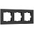 Рамка на 3-поста Черный матовый поликарбонат матовый. Werkel Slab  W0032908