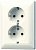 Jung ECO Profi Розетка сдвоенная, 2К+З с заземлением IP20 16A 250V Слоновая кость