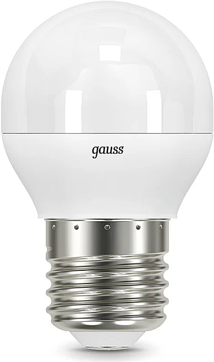 Светодиодная лампа "Шар" . E27, 9.5W, 220V, 3000K. Gauss 105102110
