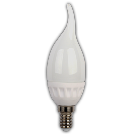 Светодиодная лампа "свеча на ветру" (керамика) . E14, 5W, 220V, 4000K. Ecola C4YV50ELC