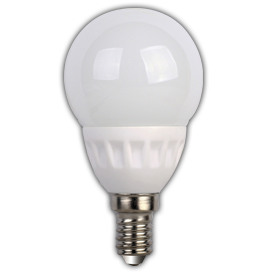 Светодиодная лампа "Шар" керамика . E14, 5W, 220V, 4000K. Ecola K4LV50ELC