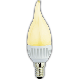 Светодиодная лампа "свеча на ветру" . E14, 4,4W, 220V, золотистый цвет. Ecola C4YG44ELC