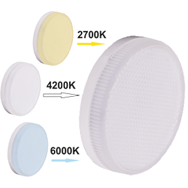 Светодиодная лампа "Tablet" с изменяемой цв.темп. . GX53, 10W, 220V, 6000-2700K. Ecola T5CT10ELC