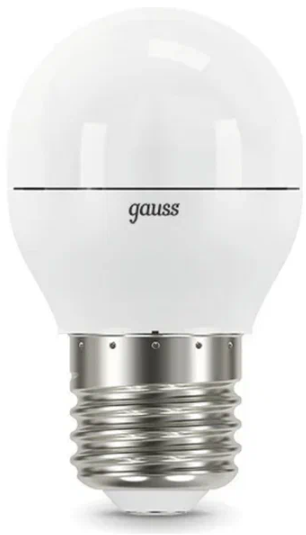Светодиодная лампа "Шар" . E27, 6,5W, 220V, 4100K. Gauss 105102207