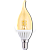 Светодиодная лампа "свеча на ветру" . E14, 4W, 220V, золотистый цвет. Ecola C4YG40ELC
