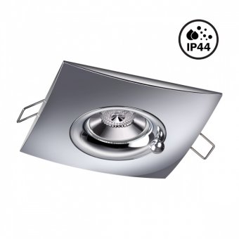 370794. Novotech. Влагозащищенный встраиваемый светильник MR16, 1*GU10, 50W, . Хром