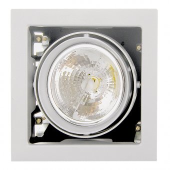214010.Lightstar.CARDANO.Встраиваемый светильник MR16. , поворотный. Белый, квадратный. 1*Gu5.3/Gu10