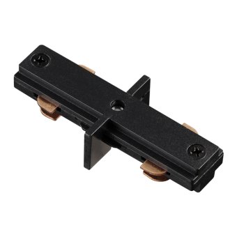 135007, Novotech, Соединитель (Конектор)  прямой, внутренний с токопроводом, накладной, 220V. Черный