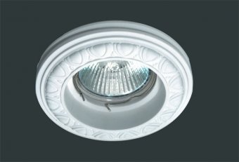 SV 7009. SvDecor. Гипсовый встраиваемый светильник MR16. GU5.3/GU10 . Белый