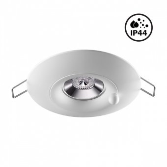 370789. Novotech. Влагозащищенный встраиваемый светильник MR16, 1*GU10, 50W, . Белый
